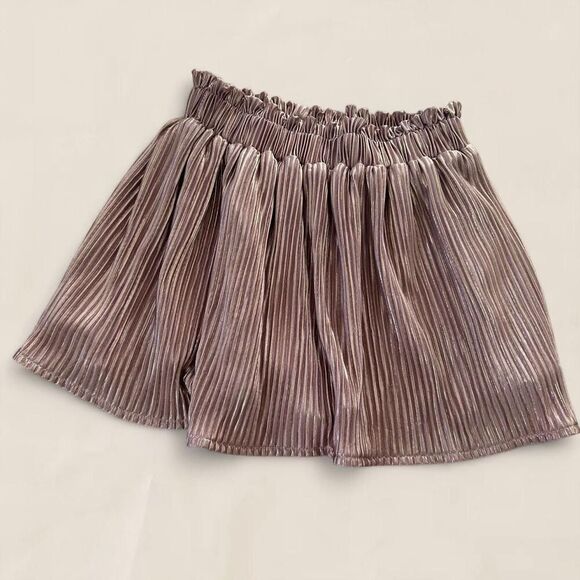 QUEEN OF SPARKLES Other - queen of sparkles purple metallic pleated skort  Sz small girls plissé shimmer